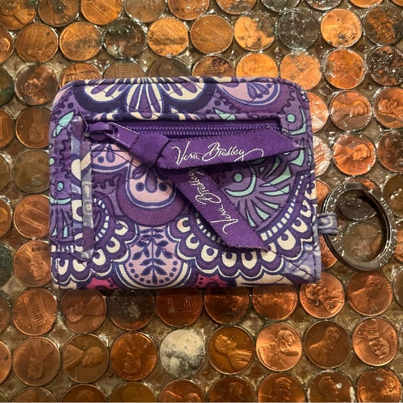 VERA BRADLEY Campus Double ID Case Wallet in Lilac Tapestry - Picture 1 of 4